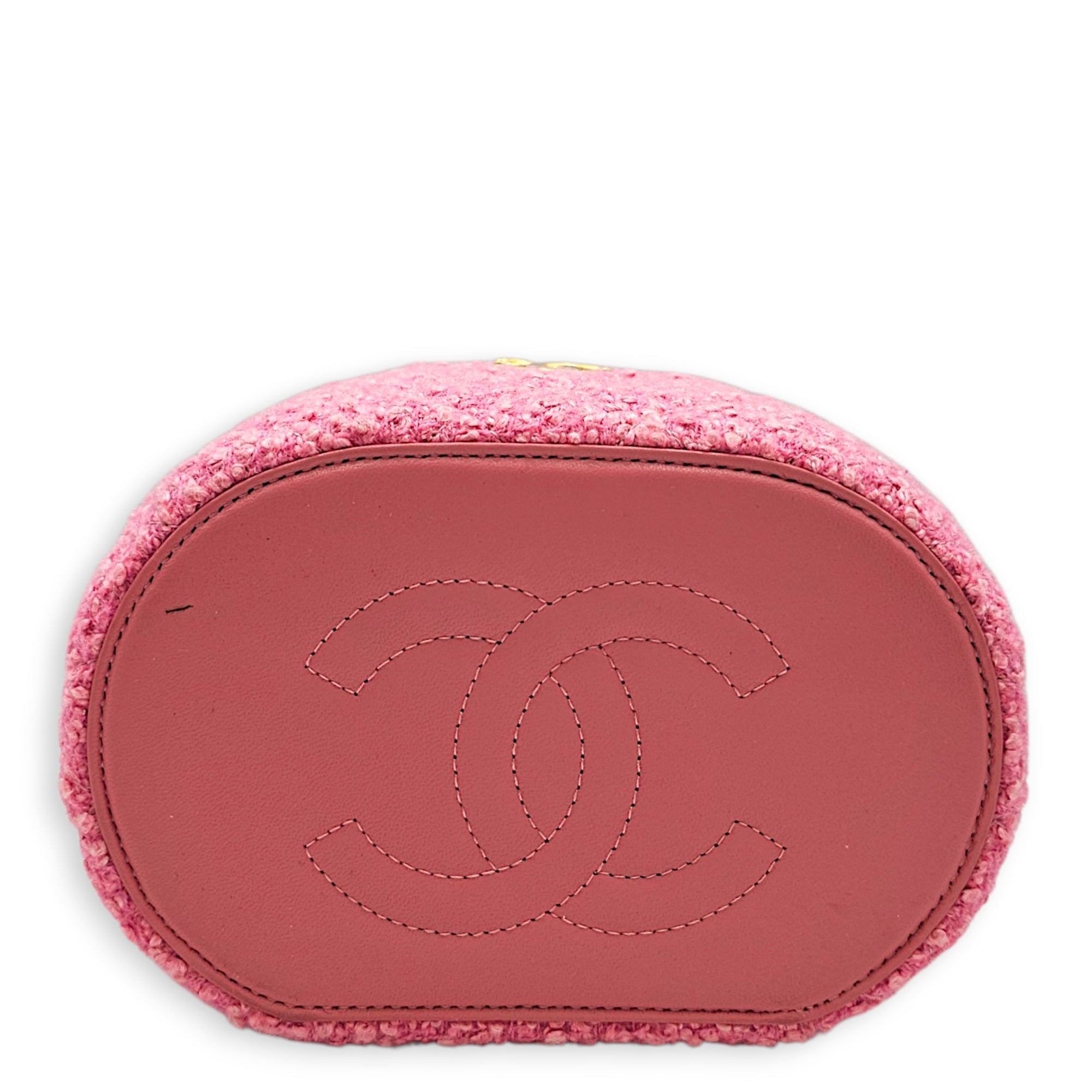 Vanity Case Pink Crossbody Bag in Tweed Gold hardware CL2607-22383 5