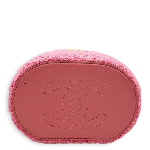 Vanity Case Pink Crossbody Bag in Tweed Gold hardware CL2607-22383 5