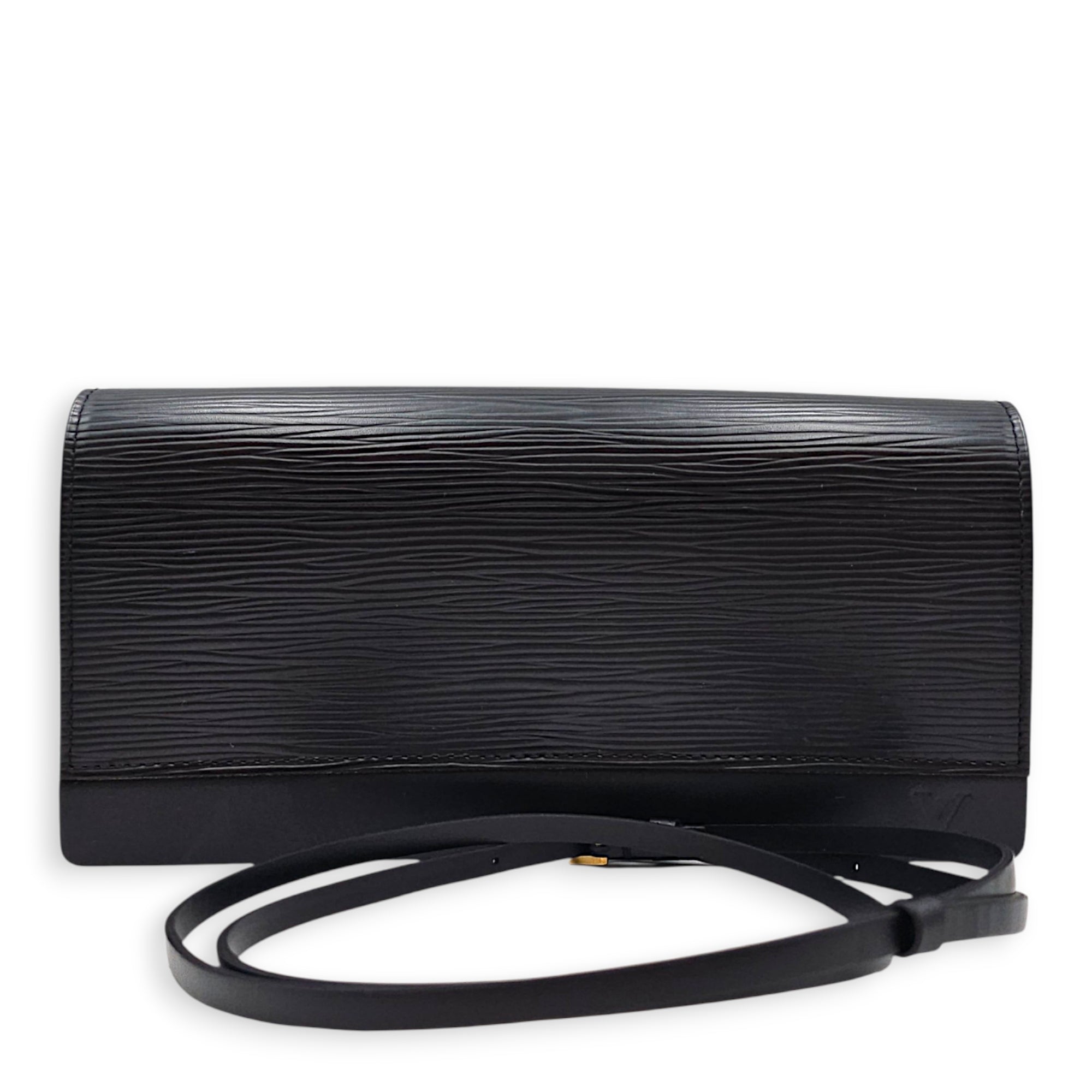 Honfleur Black Clutch in Epi Leather Gold hardware CL2607-22384 7