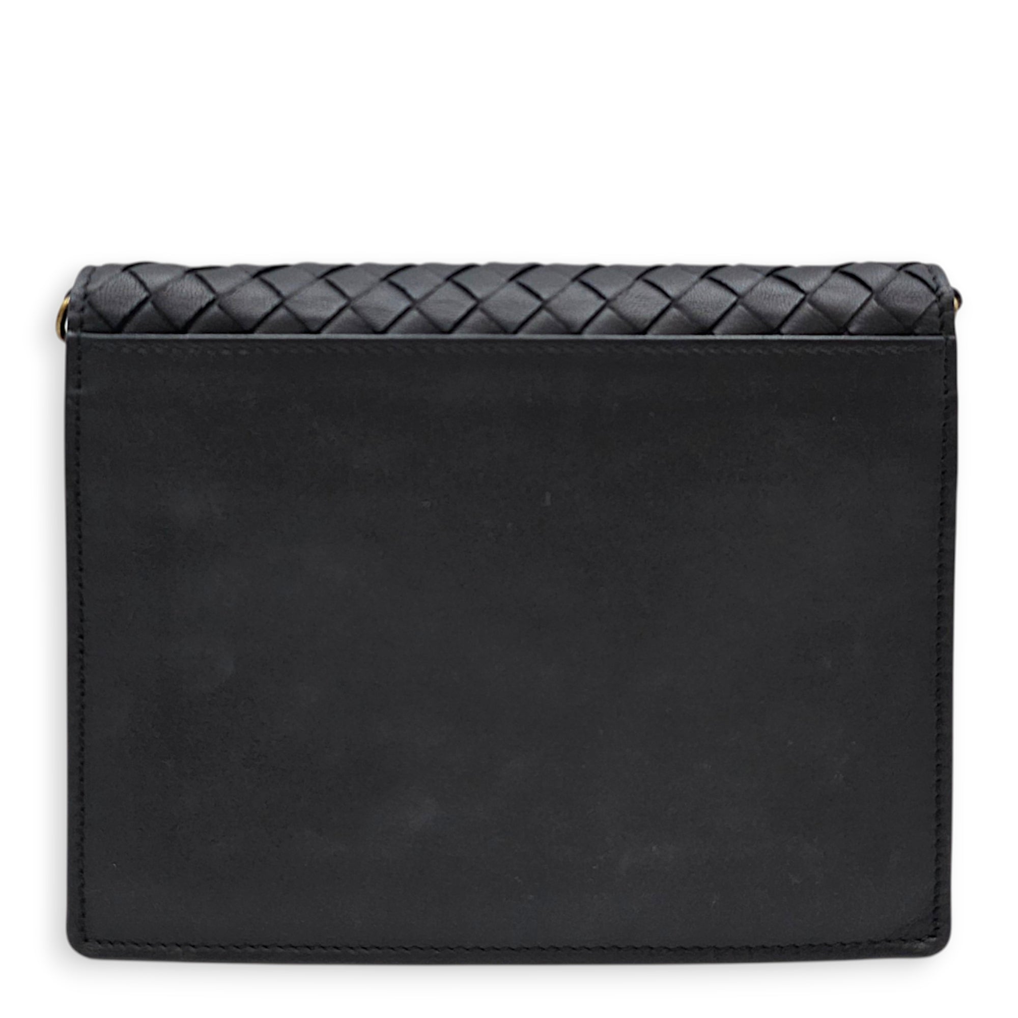 Wallet on Chain Black Crossbody Bag in Nappa Leather Ruthenium hardware CL2607-22385 2
