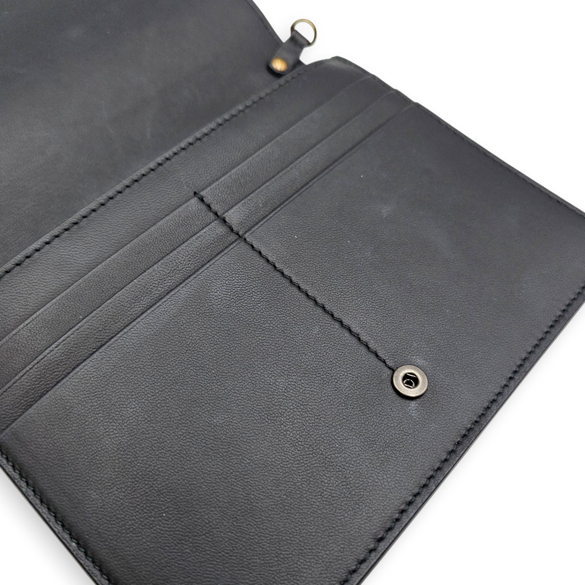 Wallet on Chain Black Crossbody Bag in Nappa Leather Ruthenium hardware CL2607-22385 9