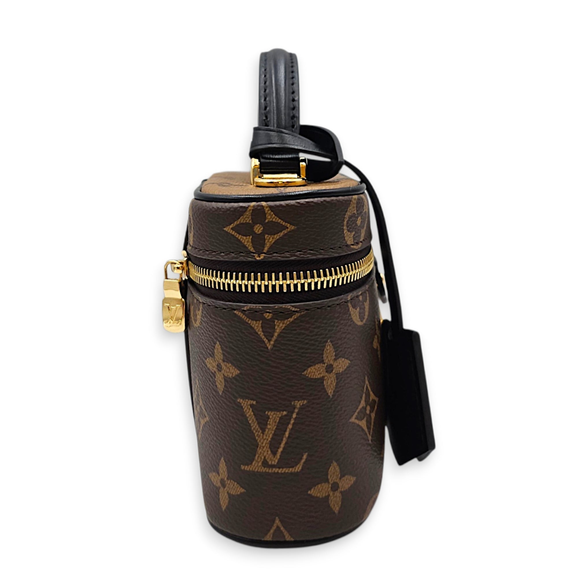 Reverse Monogram Vanity Case PM Brown Crossbody Bag in Coated Canvas Gold hardware CL2607-22386 3