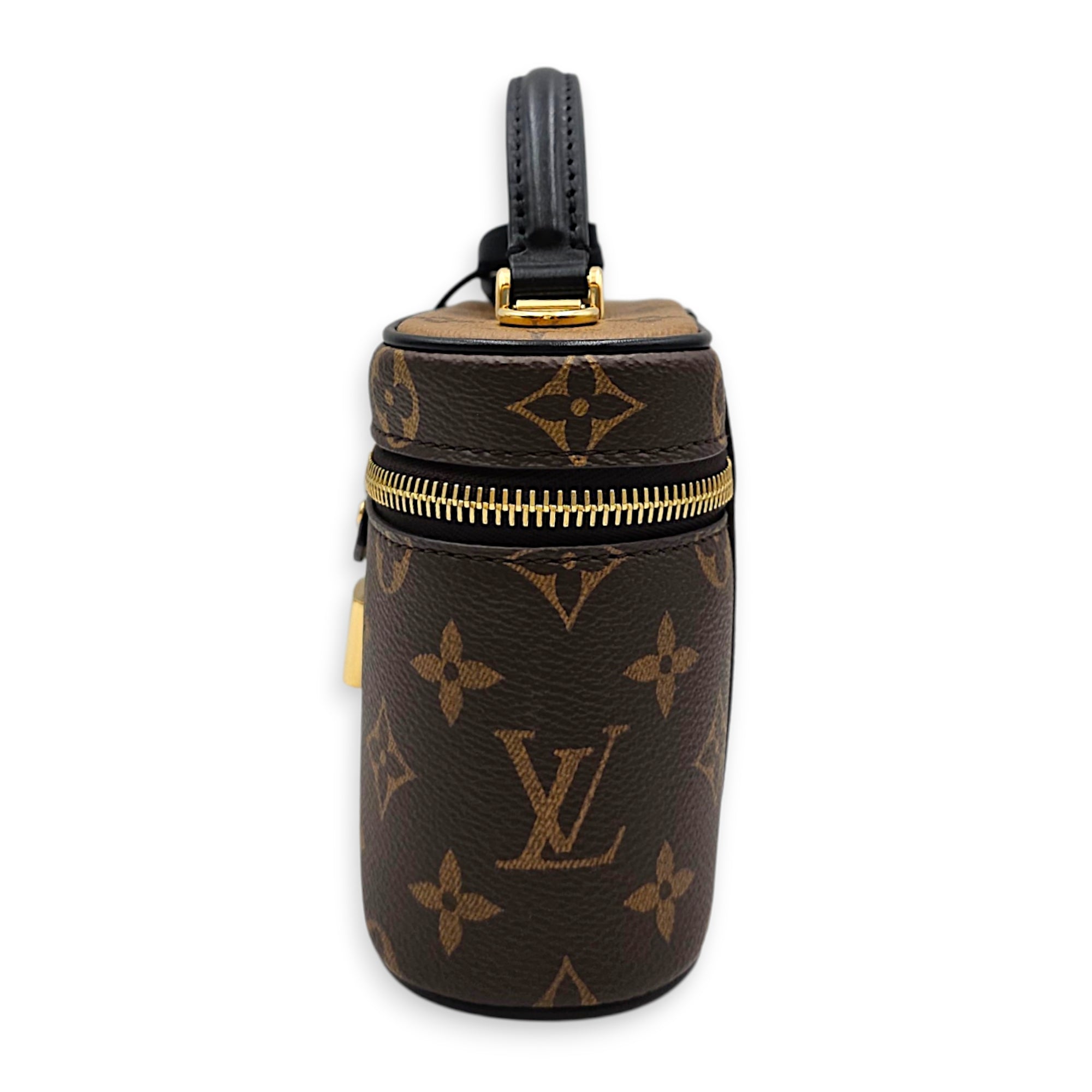 Reverse Monogram Vanity Case PM Brown Crossbody Bag in Coated Canvas Gold hardware CL2607-22386 4