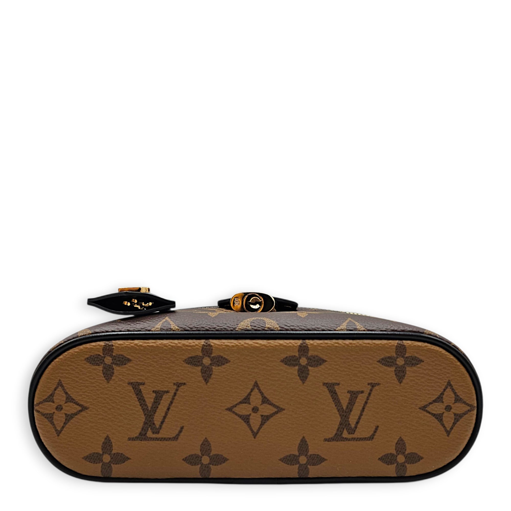 Reverse Monogram Vanity Case PM Brown Crossbody Bag in Coated Canvas Gold hardware CL2607-22386 5