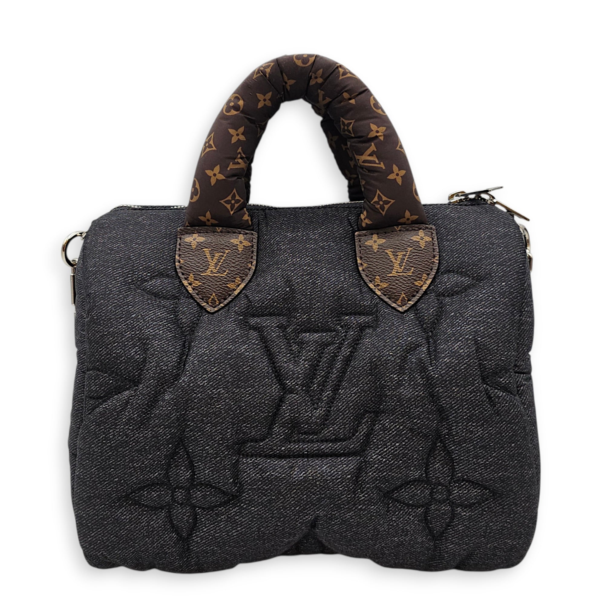 Bandouliere Speedy  Black Jeans Black Top Handle Bag in Nylon CL2607-22387 2