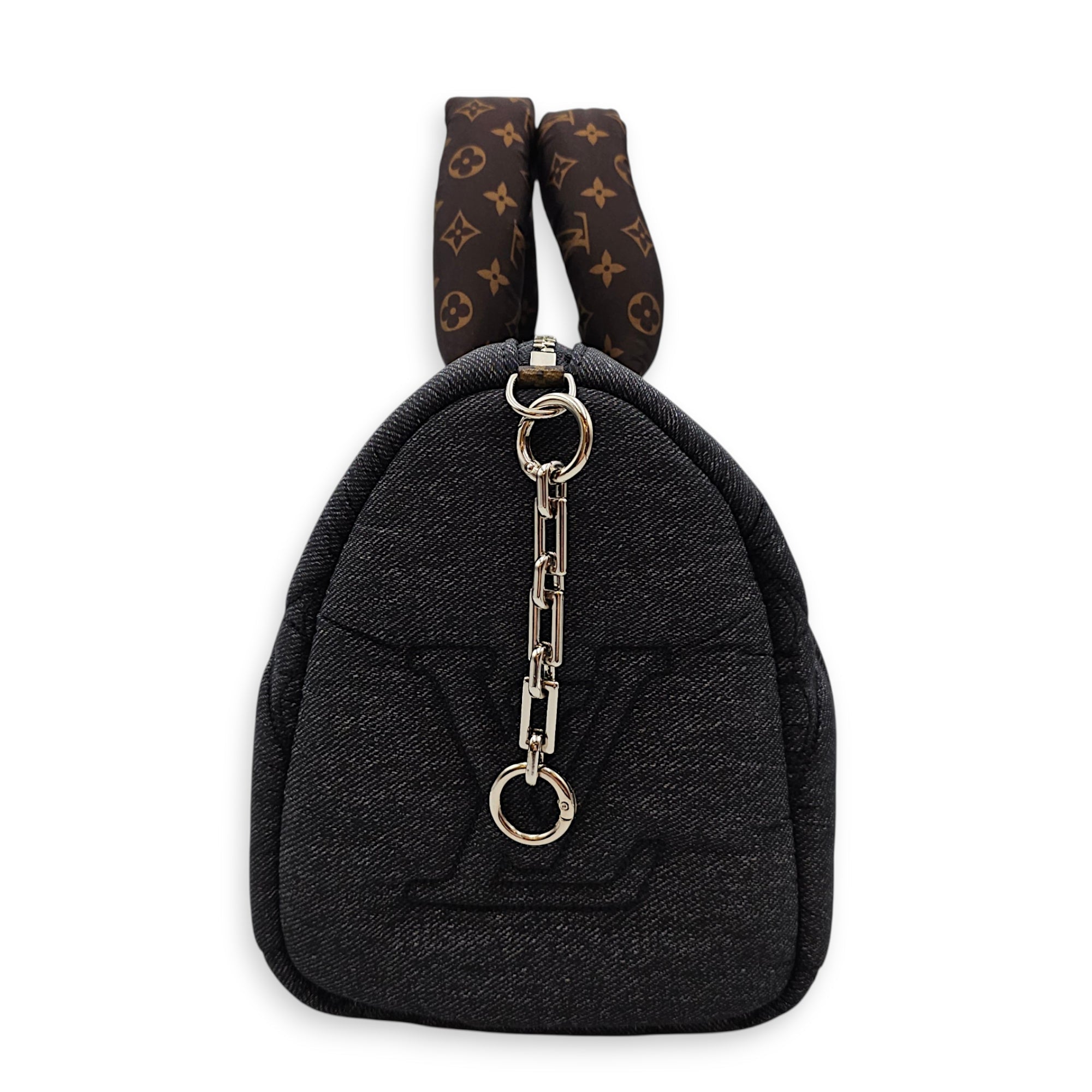 Bandouliere Speedy  Black Jeans Black Top Handle Bag in Nylon CL2607-22387 4