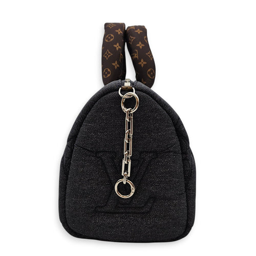 Bandouliere Speedy  Black Jeans Black Top Handle Bag in Nylon CL2607-22387 4