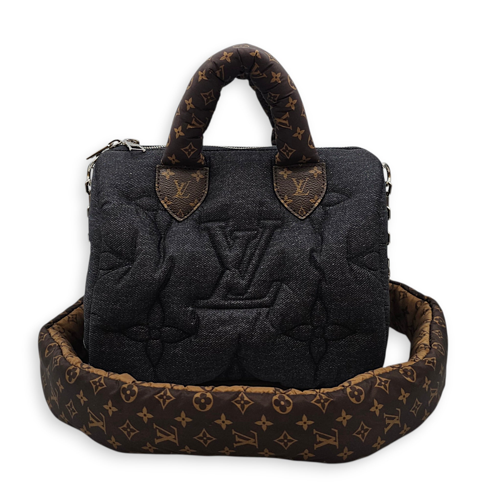 Bandouliere Speedy  Black Jeans Black Top Handle Bag in Nylon CL2607-22387 7