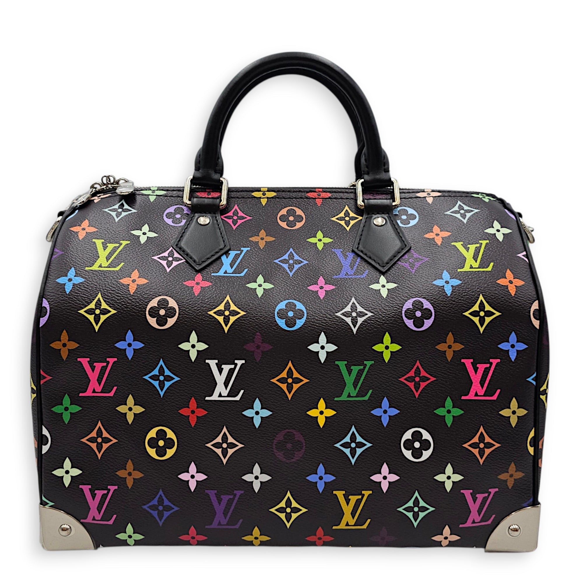 LV x TM Speedy  Multi-colour Top Handle Bag in Coated Canvas Silver hardware CL2607-22388 2