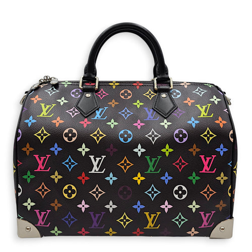LV x TM Speedy  Multi-colour Top Handle Bag in Coated Canvas Silver hardware CL2607-22388 2