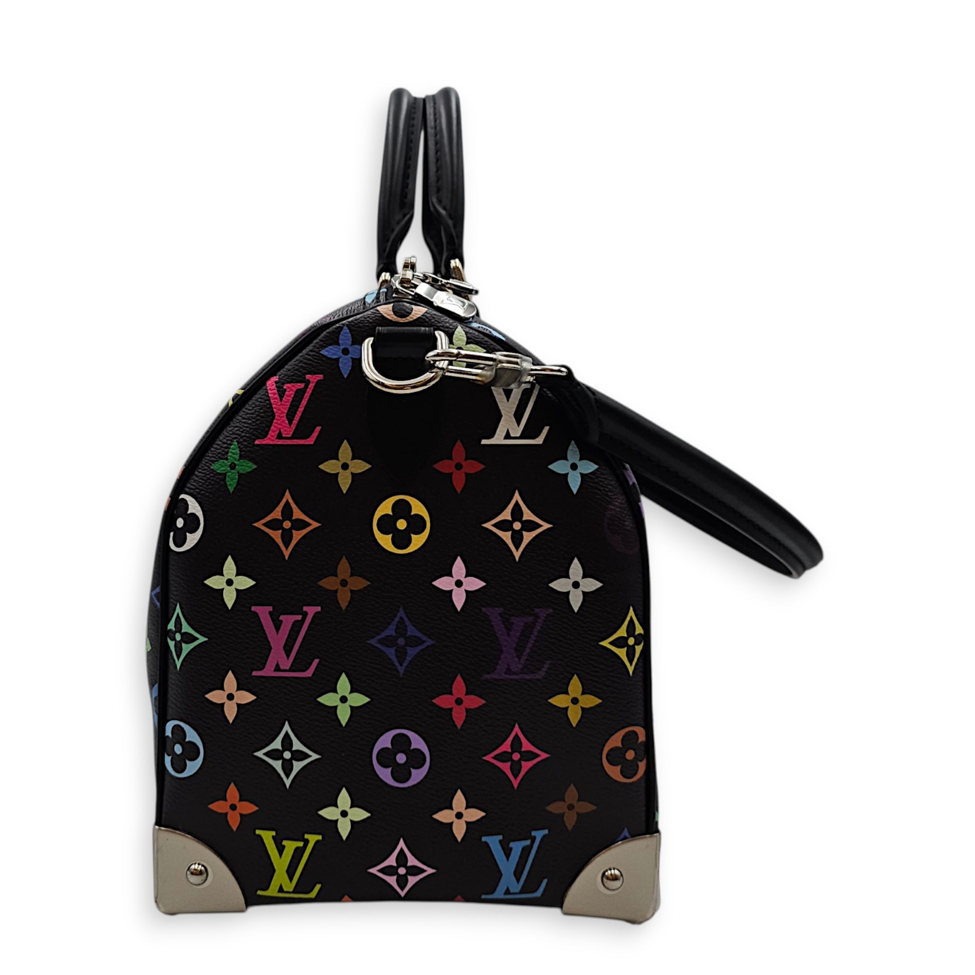 LV x TM Speedy  Multi-colour Top Handle Bag in Coated Canvas Silver hardware CL2607-22388 4