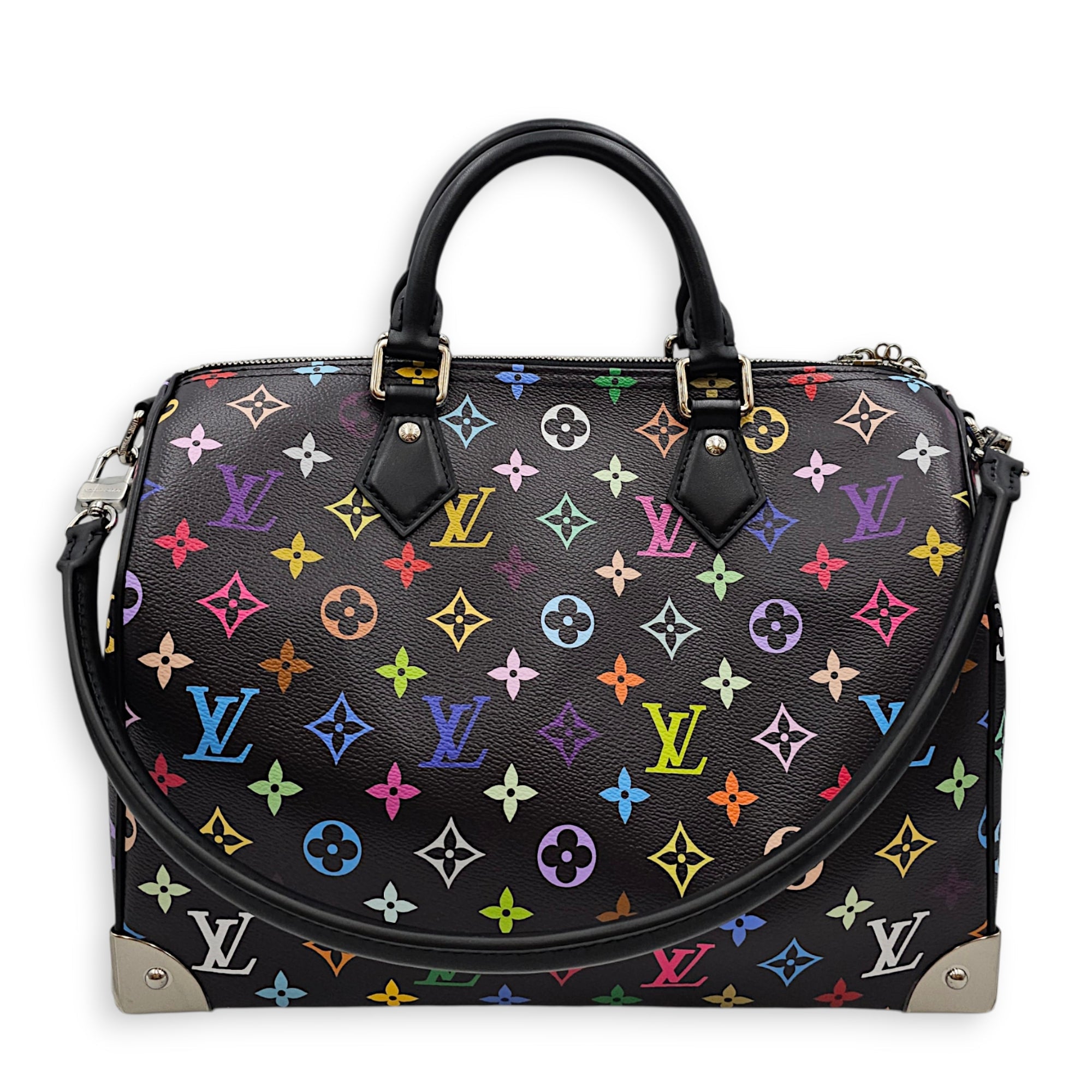 LV x TM Speedy  Multi-colour Top Handle Bag in Coated Canvas Silver hardware CL2607-22388 7
