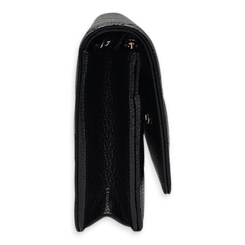 Wallet on Chain Black Crossbody Bag in Caviar Leather Gold hardware CL2607-22389 3