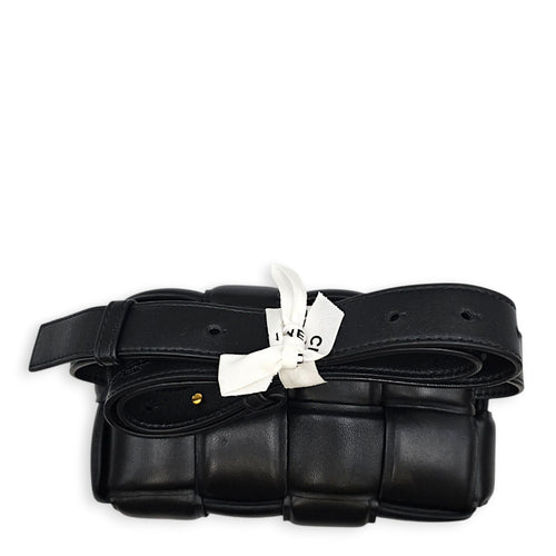 Cassette Black Belt Bag in Calfskin Gold hardware CL2607-22390 2