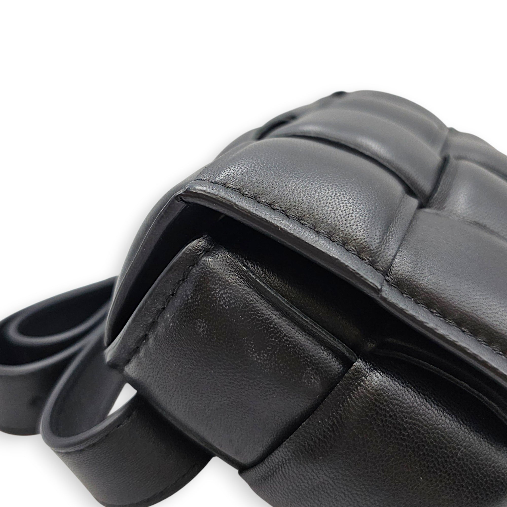Cassette Black Belt Bag in Calfskin Gold hardware CL2607-22390 7