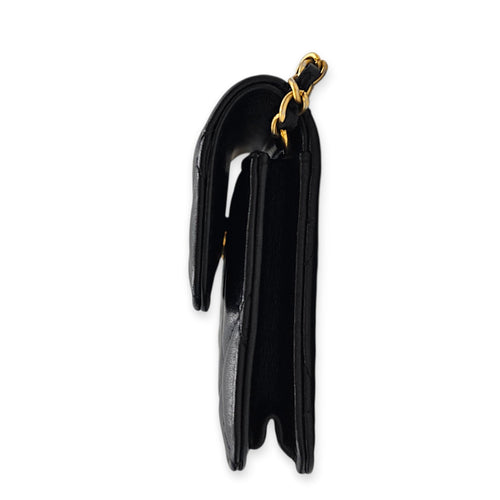 Clutch with Chain Black Crossbody Bag in Lambskin Gold hardware CL2607-22392 3