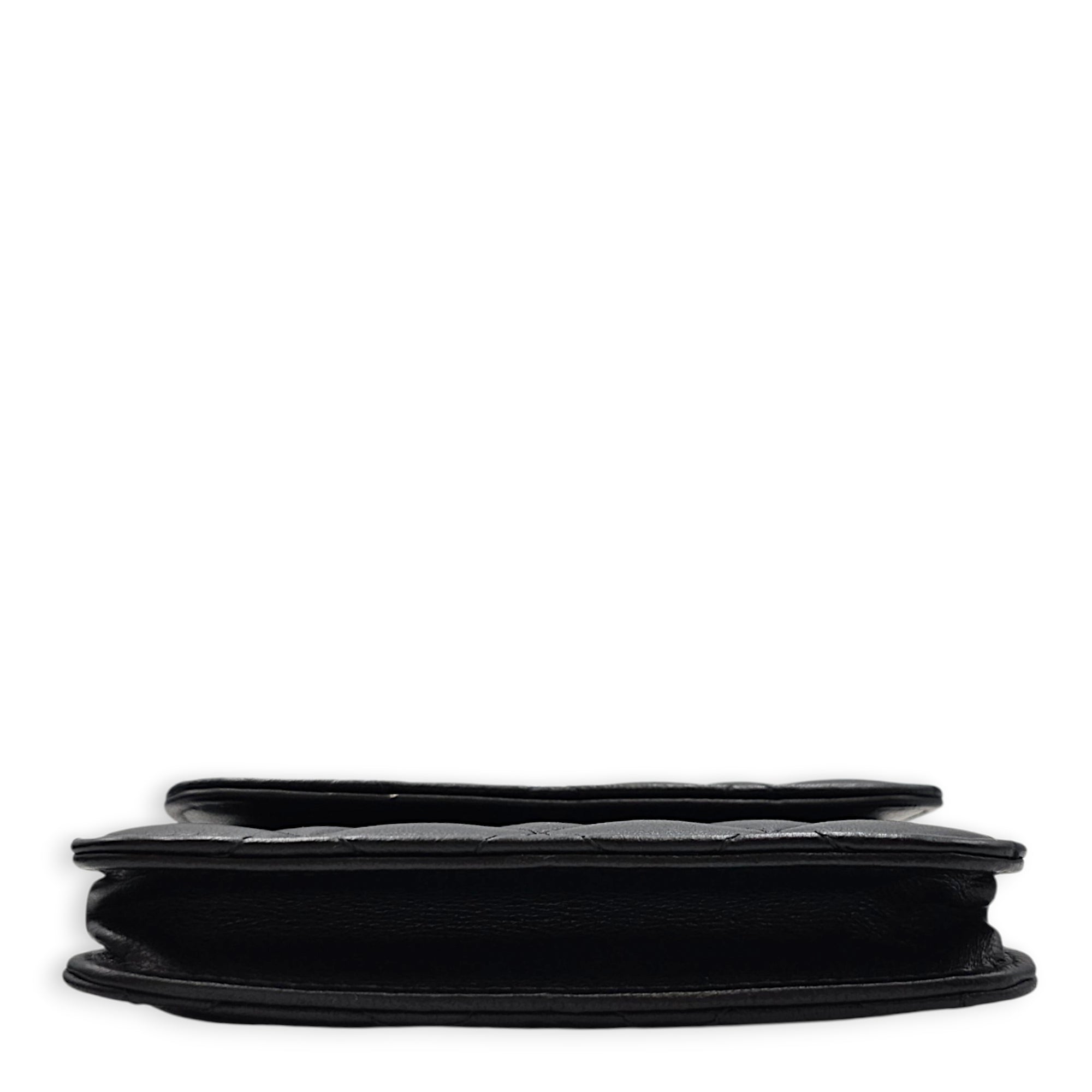 Clutch with Chain Black Crossbody Bag in Lambskin Gold hardware CL2607-22392 5