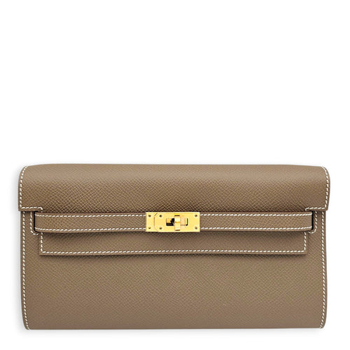 Kelly To Go Etoupe Crossbody Bag in Epsom Gold hardware CL2607-22401 1