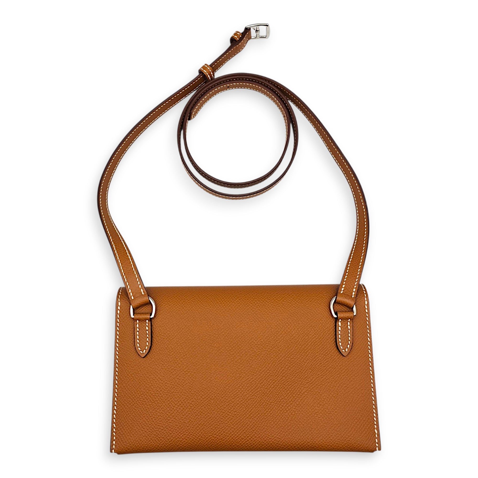 Hermesnap Gold Wallet in Epsom Palladium hardware CL2607-22402 3