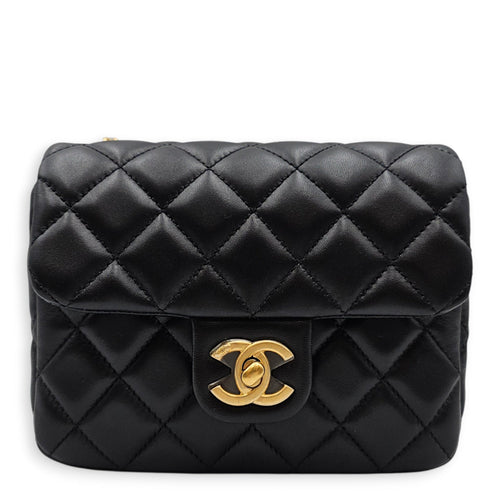 Square Mini Black Crossbody Bag in Lambskin Gold hardware CL2607-22413 1