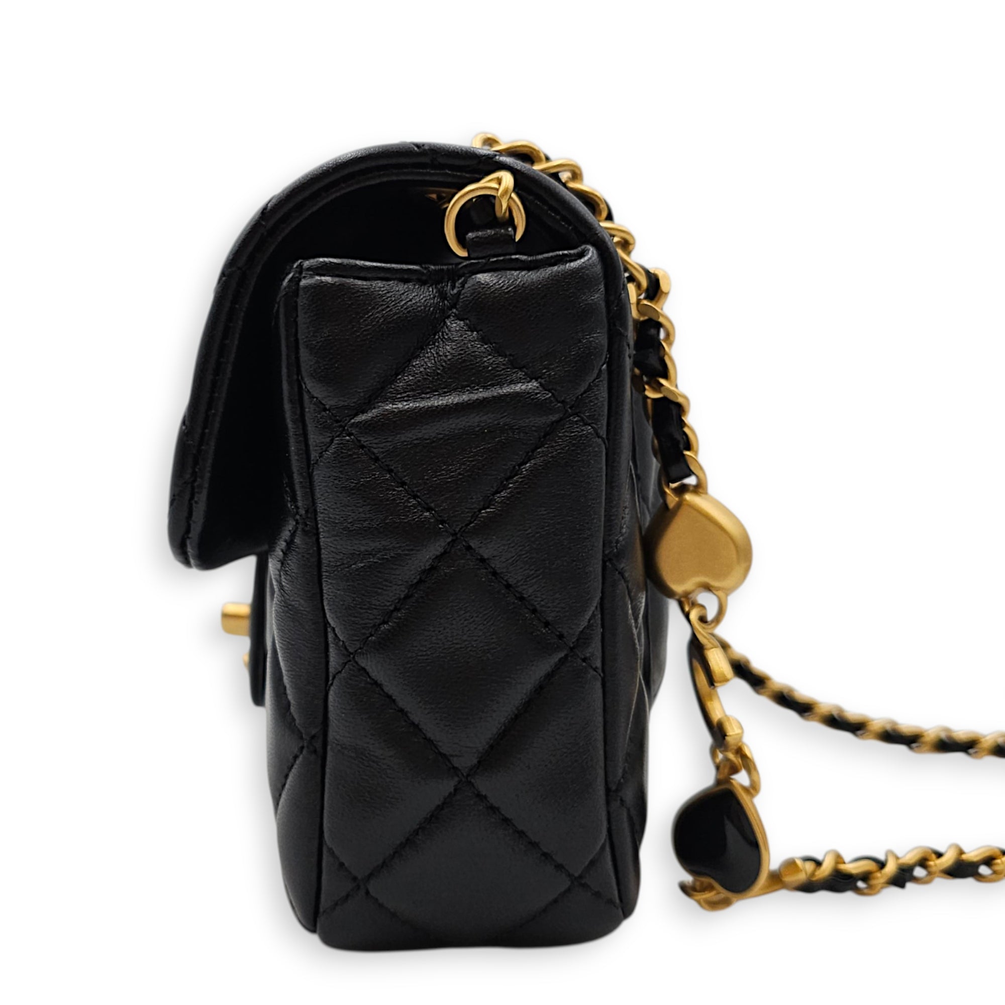 Mini Square Coco De Toi  Mini Black Crossbody Bag in Lambskin Gold hardware CL2607-22413 3