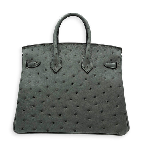 Birkin 25 Vert Amande in Ostrich Gold hardware CL2607-22417 2