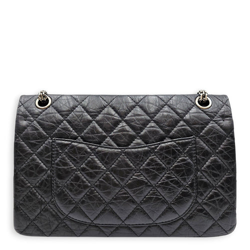 Reissue Flap Black Shoulder Bag in Distressed Leather Ruthenium hardware CL2607-22419 2