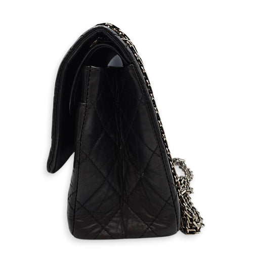 Reissue Flap Black Shoulder Bag in Distressed Leather Ruthenium hardware CL2607-22419 3