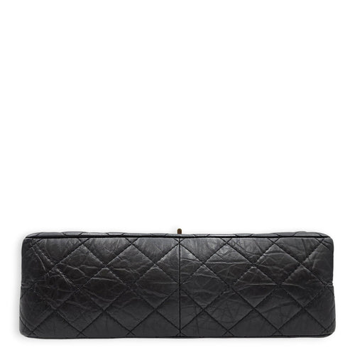 Reissue Flap Black Shoulder Bag in Distressed Leather Ruthenium hardware CL2607-22419 5