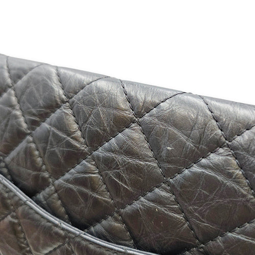 Reissue Flap Black Shoulder Bag in Distressed Leather Ruthenium hardware CL2607-22419 9
