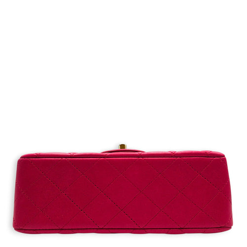 Rectangular Mini Pink Top Handle Bag in Lambskin Gold hardware CL2607-22426 5
