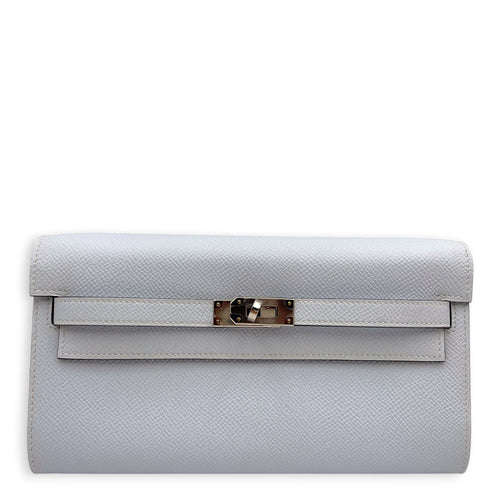 Kelly To Go Blue Brume Wallet in Epsom Palladium hardware CL2607-22435 1