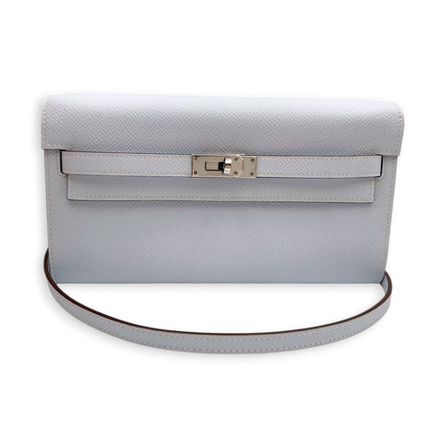 Kelly To Go Blue Brume Wallet in Epsom Palladium hardware CL2607-22435 3