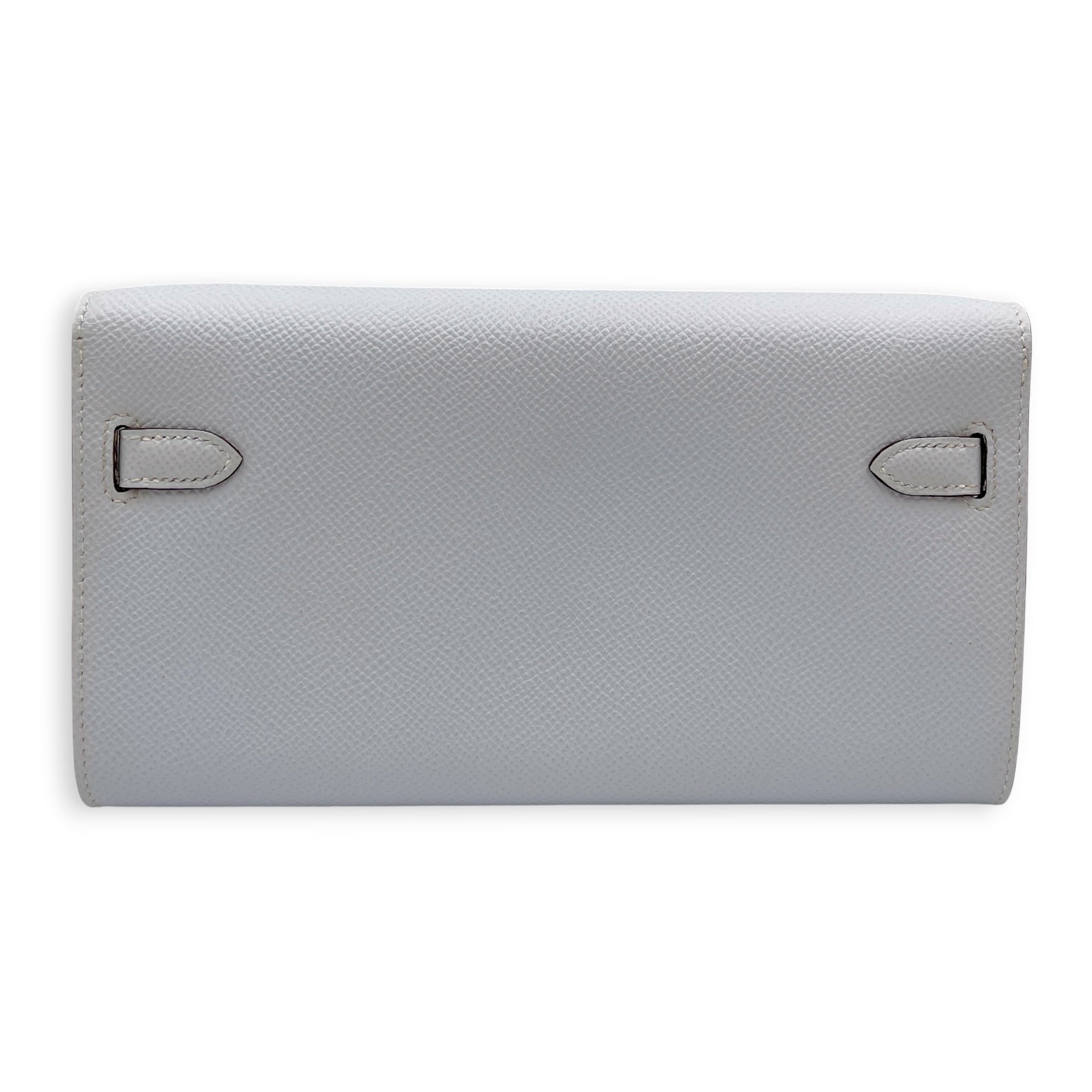 Kelly To Go Blue Brume Wallet in Epsom Palladium hardware CL2607-22435 2