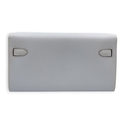 Kelly To Go Blue Brume Wallet in Epsom Palladium hardware CL2607-22435 2