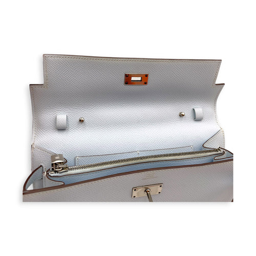 Kelly To Go Blue Brume Wallet in Epsom Palladium hardware CL2607-22435 6