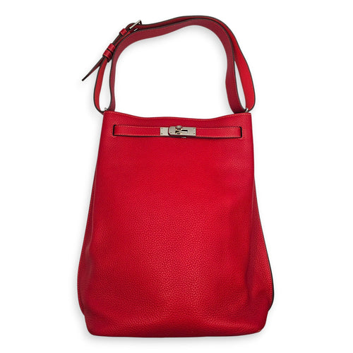 SoKelly Eclat 26 Rouge Casaque/Rose Jaipur in Clemence Palladium hardware CL2607-22438 1