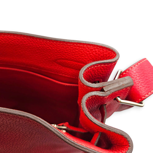 SoKelly Eclat 26 Rouge Casaque/Rose Jaipur in Clemence Palladium hardware CL2607-22438 11