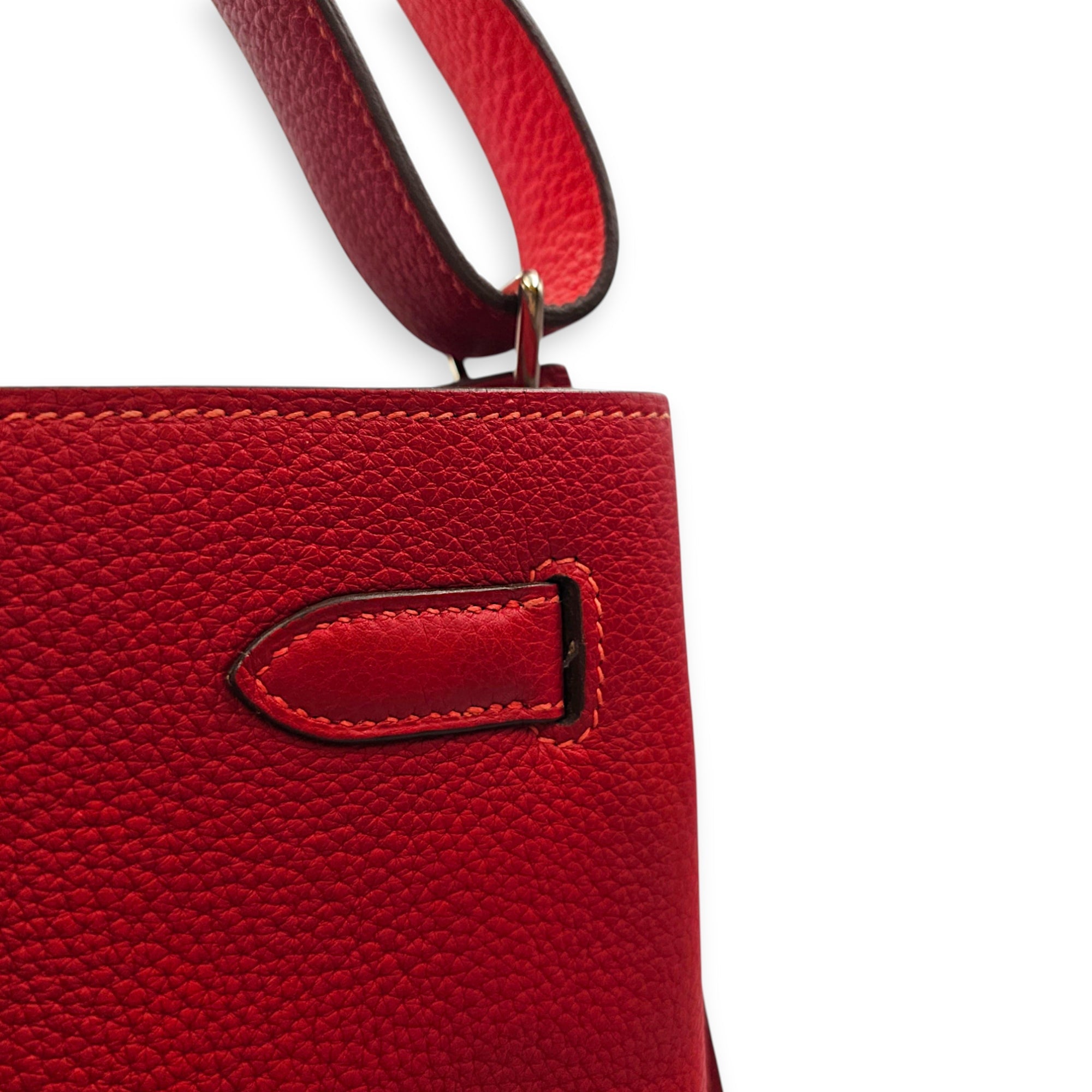 SoKelly Eclat 26 Rouge Casaque/Rose Jaipur in Clemence Palladium hardware CL2607-22438 9
