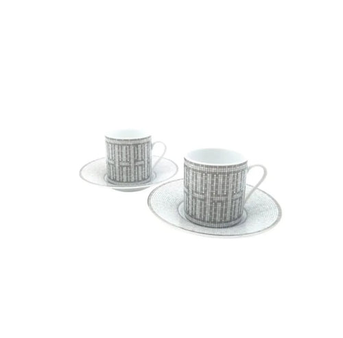 Mosaique Au 24 platinum coffee cup and saucer Tableware