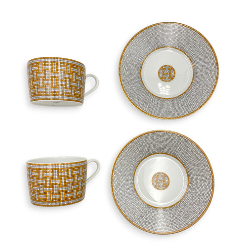 Mosaique au 24 gold tea cup and saucer Tableware CL2607-22448 1