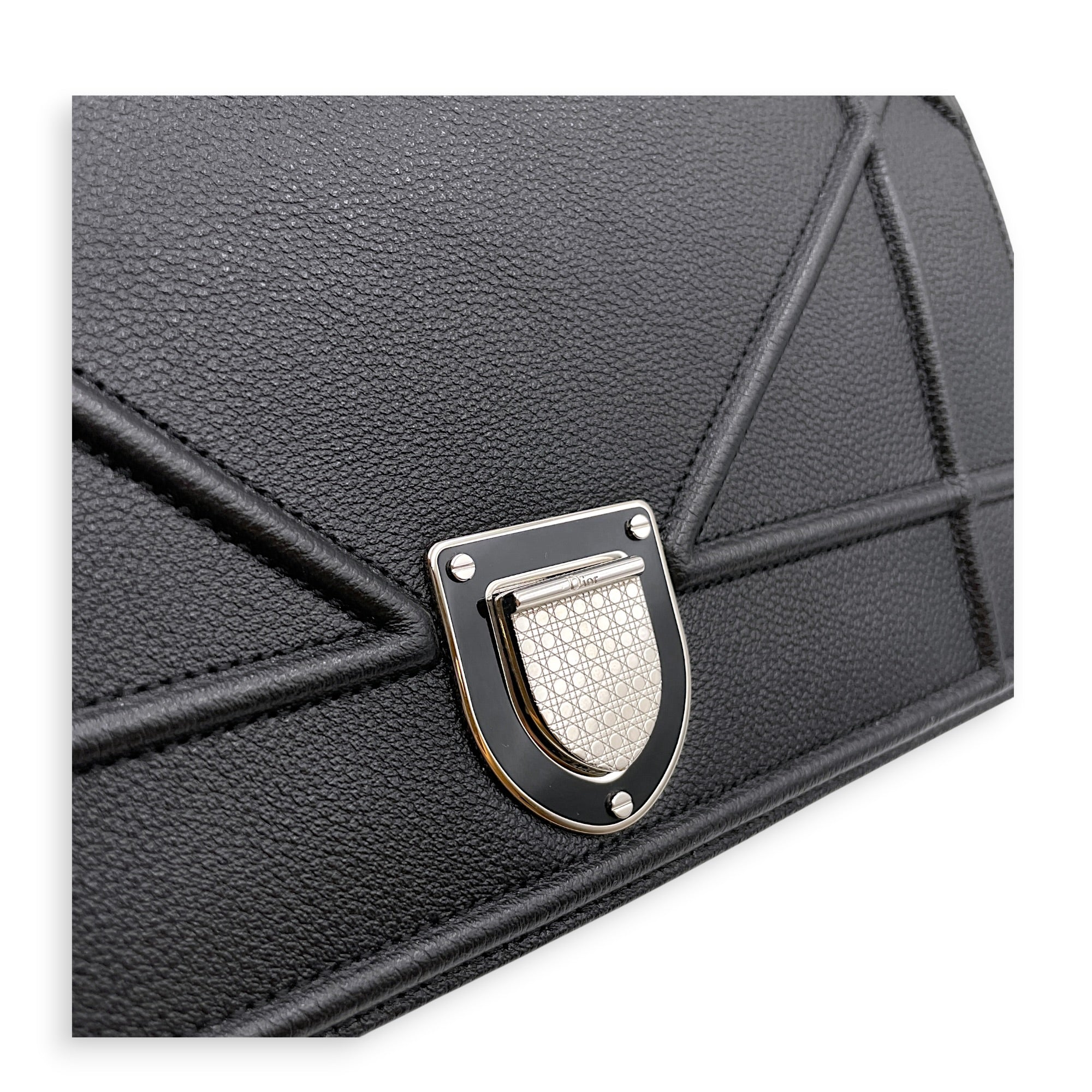 Diorama 25cm Black Shoulder Bag in Calfskin Silver hardware CL2607-22451 12