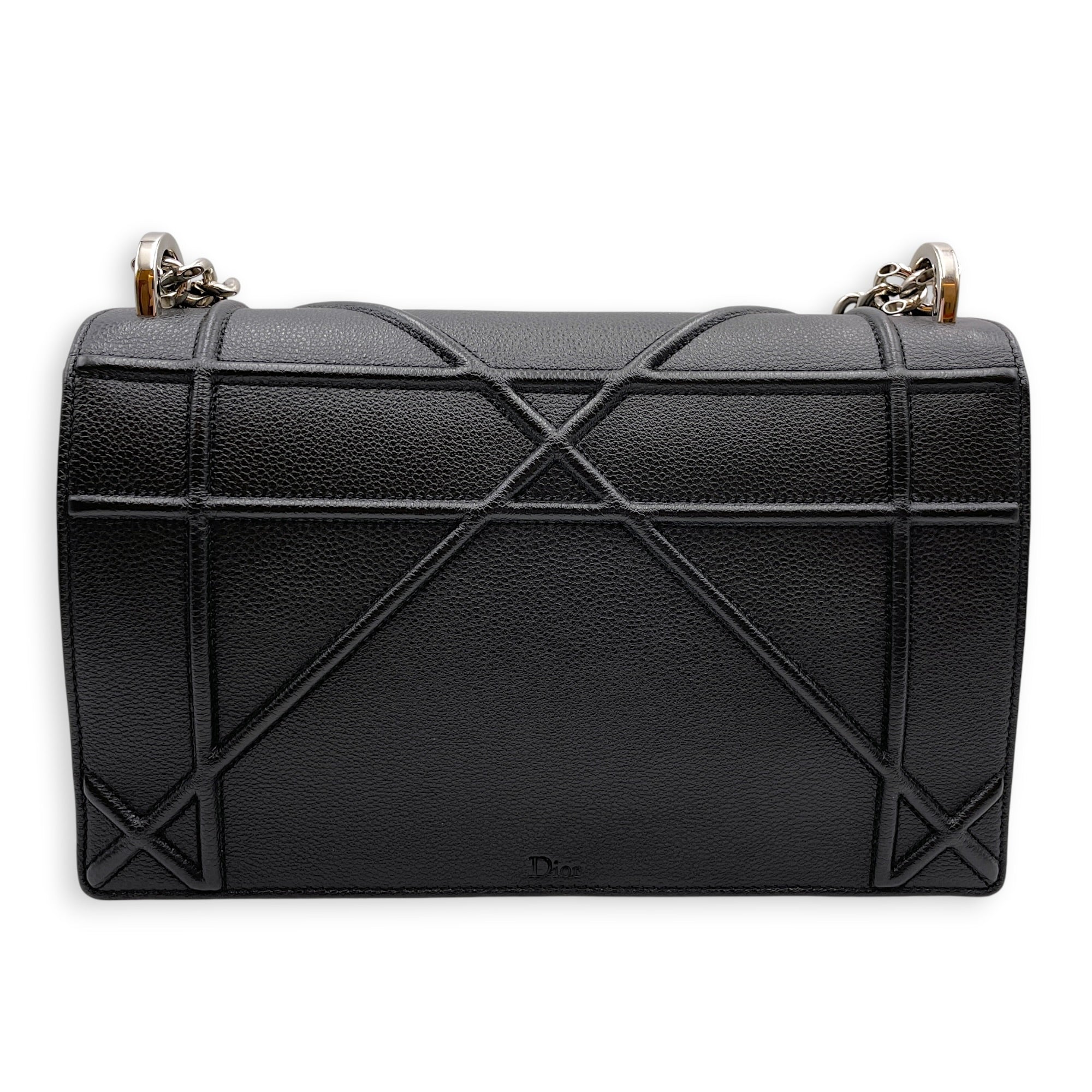 Diorama 25cm Black Shoulder Bag in Calfskin Silver hardware CL2607-22451 2