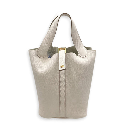 Picotin 18 Gris Pale in Clemence Gold hardware CL2607-22457 1