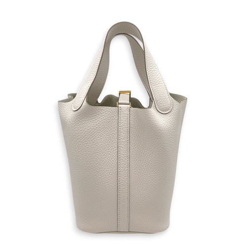 Picotin 18 Gris Pale in Clemence Gold hardware CL2607-22457 2