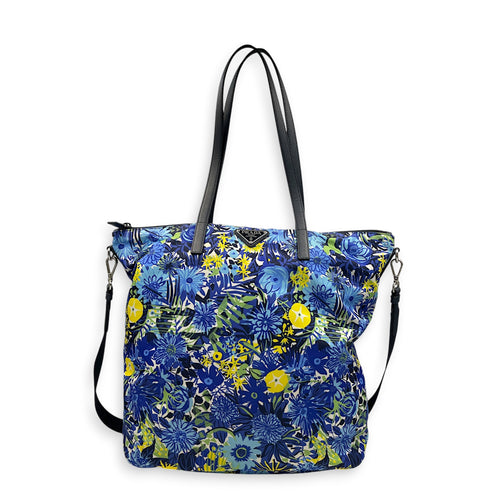 Tessuto Stampato Floral Print 40 Multi-colour Tote Bag in Nylon Silver hardware