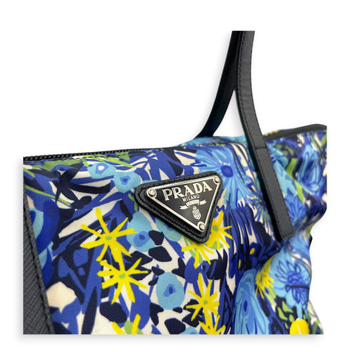 Tessuto Stampato Floral Print 40 Multi-colour Tote Bag in Nylon Silver hardware