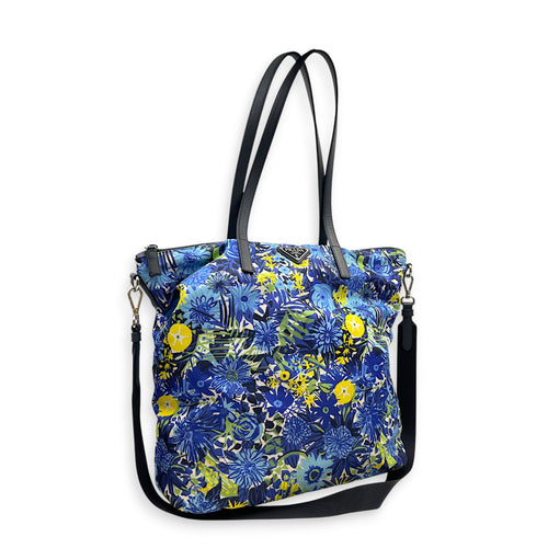 Tessuto Stampato Floral Print 40 Multi-colour Tote Bag in Nylon Silver hardware