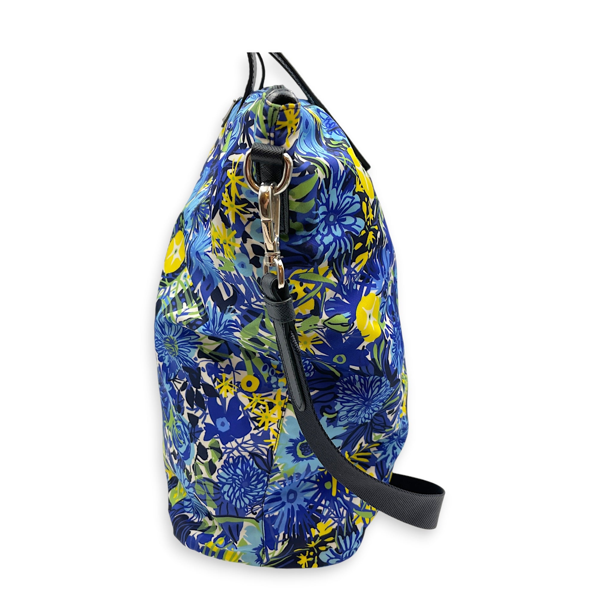 Tessuto Stampato Floral Print 40 Multi-colour Tote Bag in Nylon Silver hardware