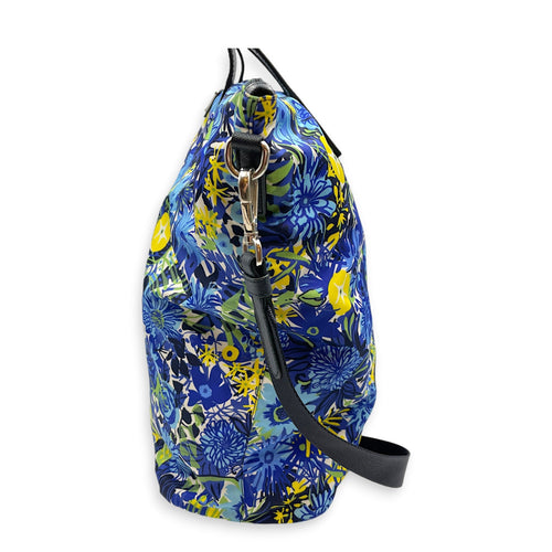 Tessuto Stampato Floral Print 40cm  Multi-colour Tote Bag in Nylon Silver hardware CL2607-22458 3